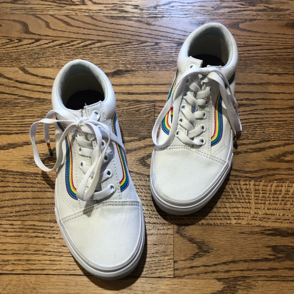 Vans Old Skool Shoe Sneaker Low top White Rainbow Pride